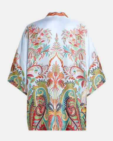 Etro Kesa Multicolor Silk Kaftan Jacket | Thumbnail 4 Etro Kesa Multicolor Silk Kaftan Jacket | Thumbnail 4