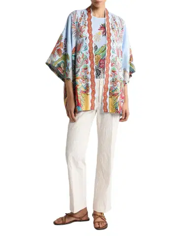 Etro Kesa Multicolor Silk Kaftan Jacket | Thumbnail 1 Etro Kesa Multicolor Silk Kaftan Jacket | Thumbnail 1