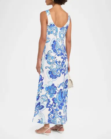 Johnny Was Floral Bias-Cut Linen Maxi Dress | Thumbnail 2 Johnny Was Floral Bias-Cut Linen Maxi Dress | Thumbnail 2