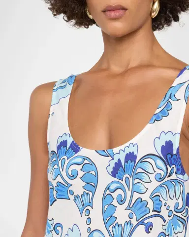 Johnny Was Floral Bias-Cut Linen Maxi Dress | Thumbnail 4 Johnny Was Floral Bias-Cut Linen Maxi Dress | Thumbnail 4