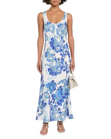 Johnny Was Floral Bias-Cut Linen Maxi Dress | Thumbnail 1 Johnny Was Floral Bias-Cut Linen Maxi Dress | Thumbnail 1