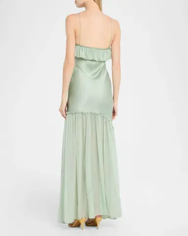 Ulla Johnson Elaria Sleeveless Silk Ruffle Gown | Thumbnail 2