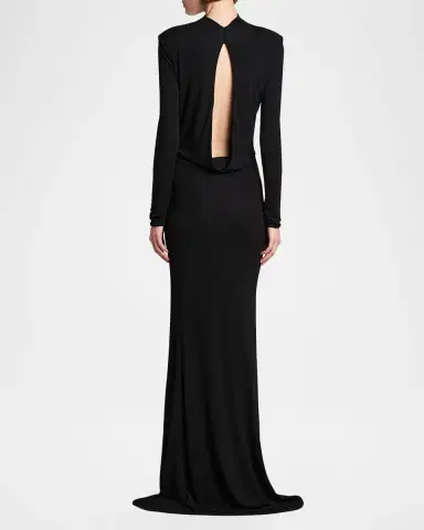 Tom Ford Crepe Jersey Cut-Out Back Gown | Thumbnail 2