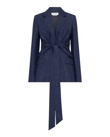 Gabriela Hearst Grant Knotted Denim Blazer | Thumbnail 1 Gabriela Hearst Grant Knotted Denim Blazer | Thumbnail 1