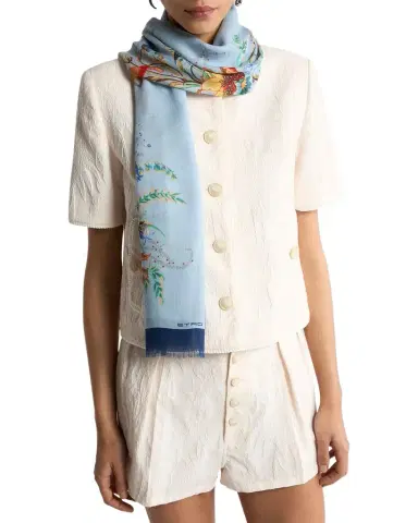 Etro Floral Modal-Cashmere Scarf | Thumbnail 1