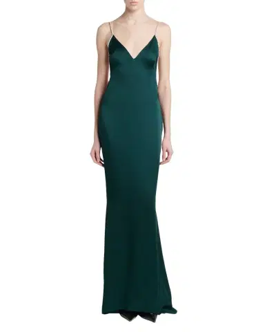 Tom Ford Metallic-Trim Open-Back Evening Gown | Thumbnail 1 Tom Ford Metallic-Trim Open-Back Evening Gown | Thumbnail 1