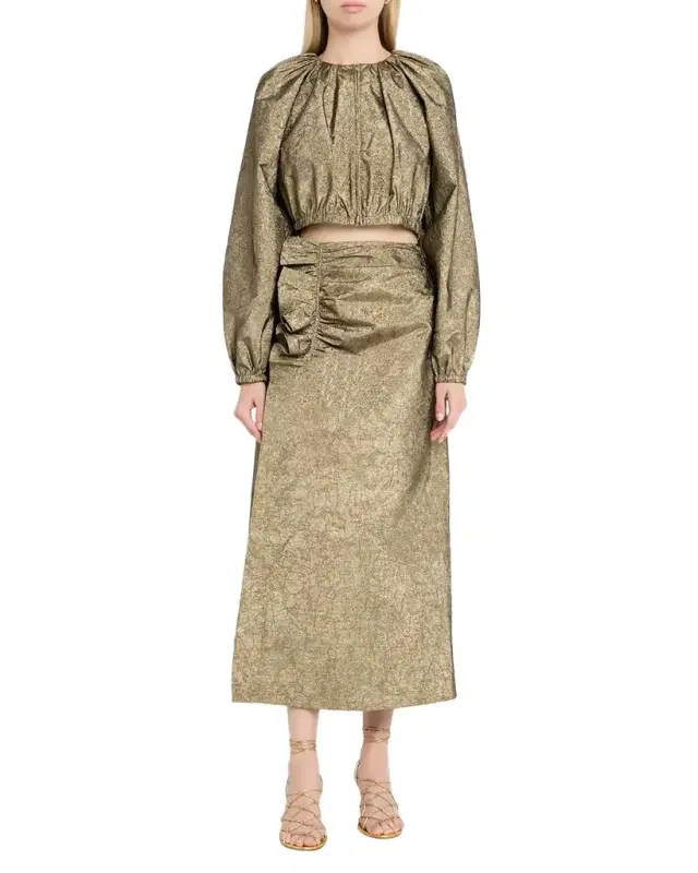 Ulla Johnson Ellis Taffeta Midi Skirt