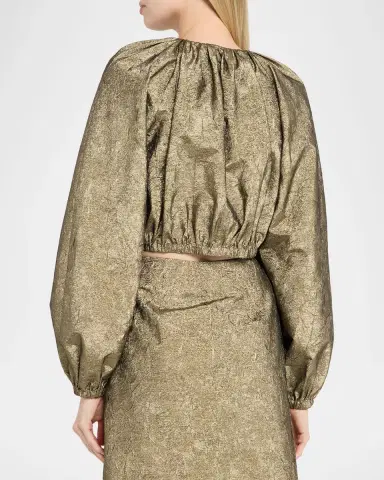 Ulla Johnson Orielle Metallic Taffeta Bomber Jacket | Thumbnail 2 Ulla Johnson Orielle Metallic Taffeta Bomber Jacket | Thumbnail 2