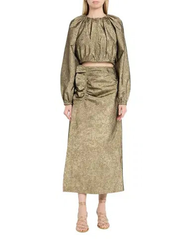 Ulla Johnson Orielle Metallic Taffeta Bomber Jacket | Thumbnail 1 Ulla Johnson Orielle Metallic Taffeta Bomber Jacket | Thumbnail 1