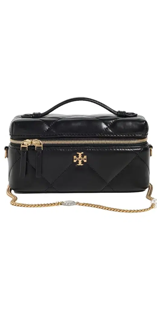 Tory Burch Kira Diamond Quilt Charm East West Vanity Case