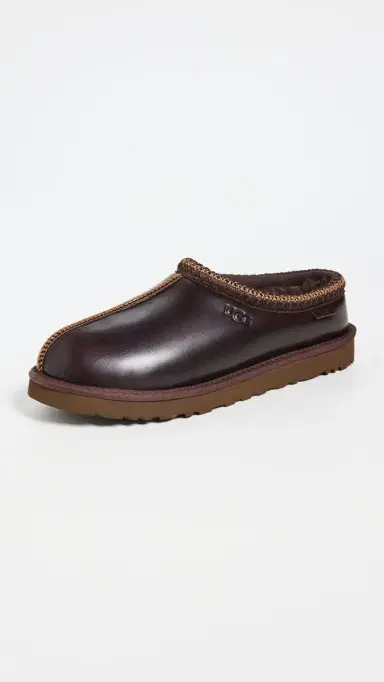UGG Tasman Regen Leather Slippers Ironwood | Thumbnail 2