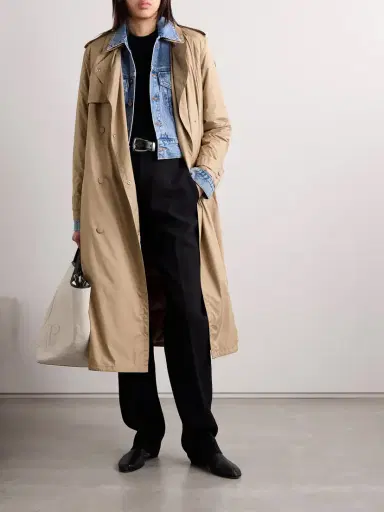 Moncler Barbentane Belted Double-breasted Padded Shell Down Trench Coat | Thumbnail 2 Moncler Barbentane Belted Double-breasted Padded Shell Down Trench Coat | Thumbnail 2
