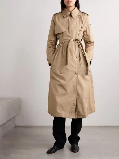 Moncler Barbentane Belted Double-breasted Padded Shell Down Trench Coat | Thumbnail 3 Moncler Barbentane Belted Double-breasted Padded Shell Down Trench Coat | Thumbnail 3