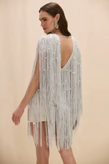PatBo AUREA CROCHET PLUNGE MINI DRESS | Thumbnail 4