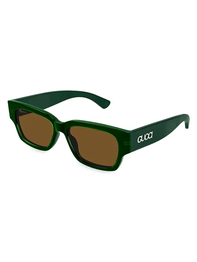 Gucci Men's Lacquered 54MM Squared Sunglasses