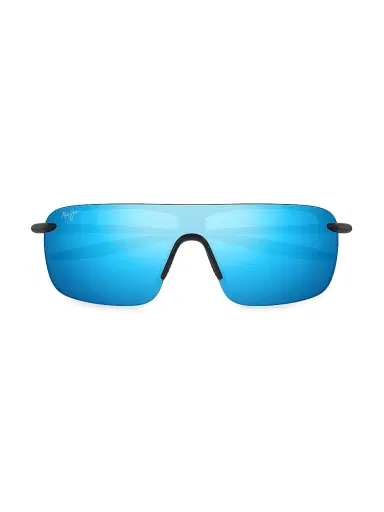Maui Jim Men's Ekolu Palulu 99MM Shield Sunglasses - Black Blue | Thumbnail 2