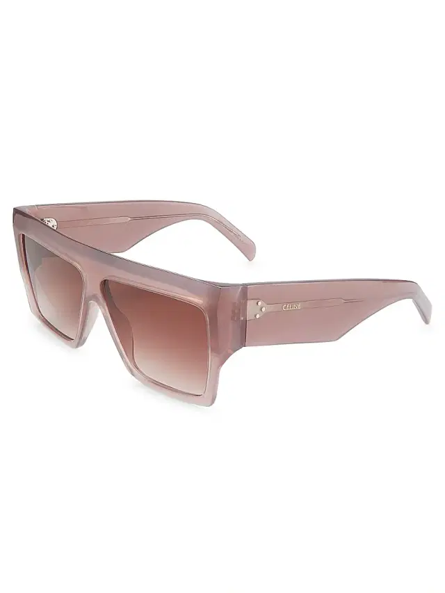 CELINE Men's 60MM Oversized Square Sunglasses - Walnut