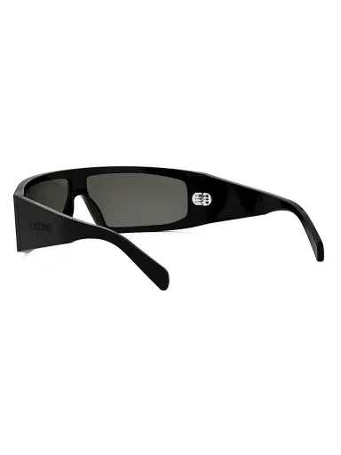 Celine Men's Bold 3 Dots 69MM Mask Sunglasses - Shiny Black Smoke | Thumbnail 5 Celine Men's Bold 3 Dots 69MM Mask Sunglasses - Shiny Black Smoke | Thumbnail 5