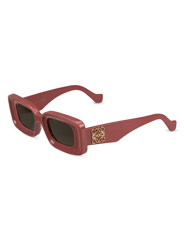 Men's Anagram 46MM Geometric Sunglasses - Pink Brown