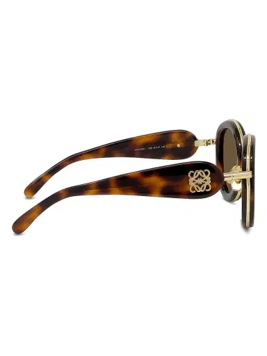 Loewe Men's Metal Round 49MM Sunglasses - Dark Havana Green | Thumbnail 8
