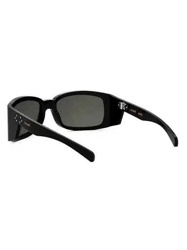 Celine Men's Bold 62MM Mask Sunglasses - Shiny Black Smoke | Thumbnail 5