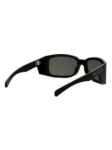 Celine Men's Bold 62MM Mask Sunglasses - Shiny Black Smoke | Thumbnail 7