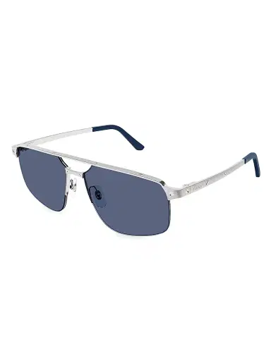 Cartier Men's Santos Evolution 60MM Platinum-Plated Navigator Sunglasses | Thumbnail 1 Cartier Men's Santos Evolution 60MM Platinum-Plated Navigator Sunglasses | Thumbnail 1