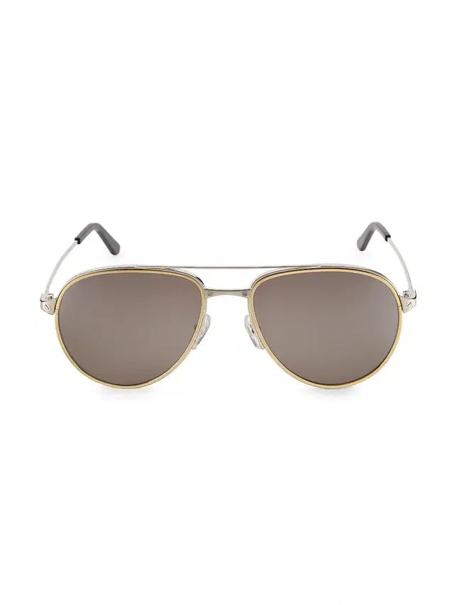 Cartier Men's Santos De 59MM Aviator Sunglasses