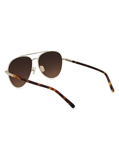 FERRAGAMO Men's Classic Logo 61MM Aviator Sunglasses - Gradient Brown Gold | Thumbnail 4 FERRAGAMO Men's Classic Logo 61MM Aviator Sunglasses - Gradient Brown Gold | Thumbnail 4