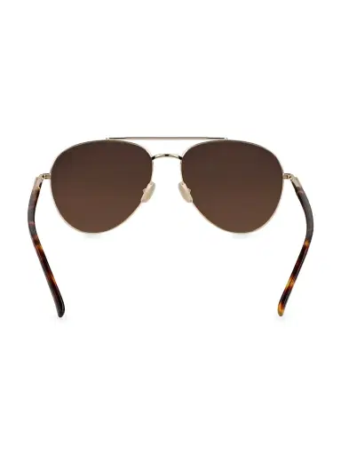 FERRAGAMO Men's Classic Logo 61MM Aviator Sunglasses - Gradient Brown Gold | Thumbnail 5 FERRAGAMO Men's Classic Logo 61MM Aviator Sunglasses - Gradient Brown Gold | Thumbnail 5