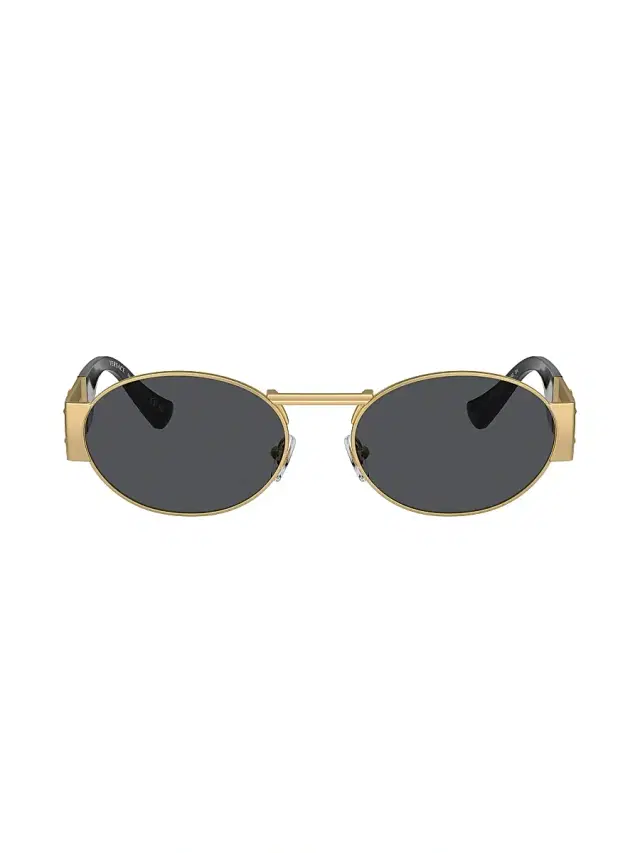 Men's 56MM Oval Sunglasses - Matte Gold Grey Men's 56MM Oval Sunglasses - Matte Gold Grey