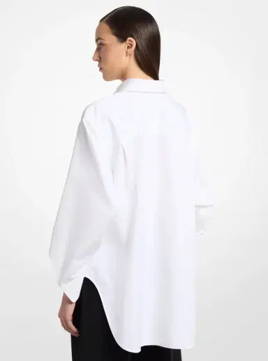 Michael Kors Collection Keegan Cotton Poplin Shirt in | Thumbnail 3 Michael Kors Collection Keegan Cotton Poplin Shirt in | Thumbnail 3