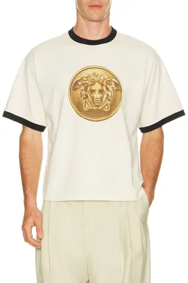 Versace Tee Shirt Medusa Embroidery | Thumbnail 1