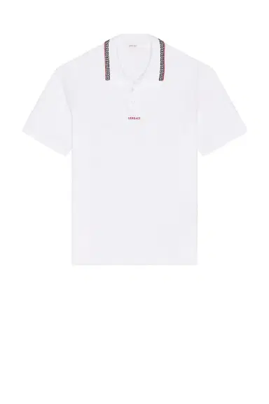 Versace Polo Logo And Greca Embroidery | Thumbnail 4 Versace Polo Logo And Greca Embroidery | Thumbnail 4