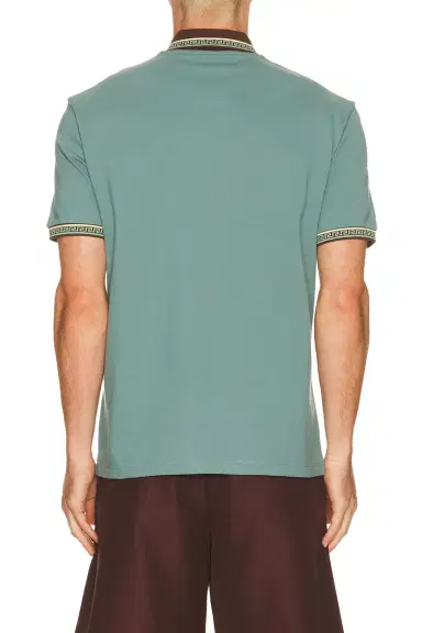 Versace Polo Piquet With Vintage Logo Embroidery | Thumbnail 2 Versace Polo Piquet With Vintage Logo Embroidery | Thumbnail 2