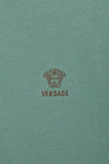 Versace Polo Piquet With Vintage Logo Embroidery | Thumbnail 5 Versace Polo Piquet With Vintage Logo Embroidery | Thumbnail 5