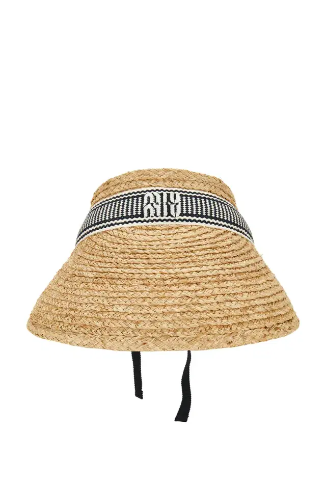 Rafia Nastro Visor Hat