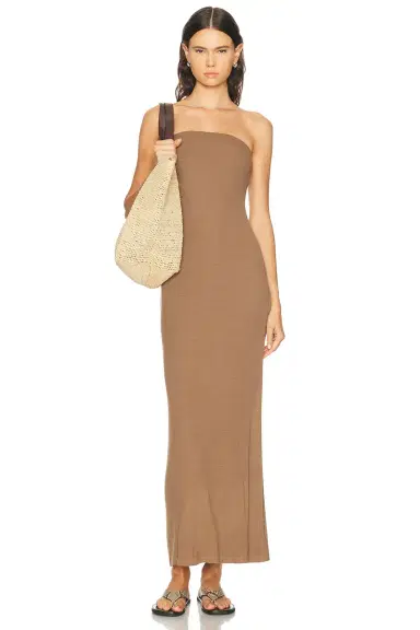 ENZA COSTA Silk Rib Strapless Fluid Dress | Thumbnail 1