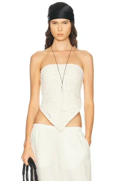 ENZA COSTA Puckered Lace Scarf Top | Thumbnail 1 ENZA COSTA Puckered Lace Scarf Top | Thumbnail 1