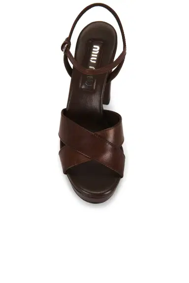 Miu Miu Plateau Sandal | Thumbnail 4 Miu Miu Plateau Sandal | Thumbnail 4