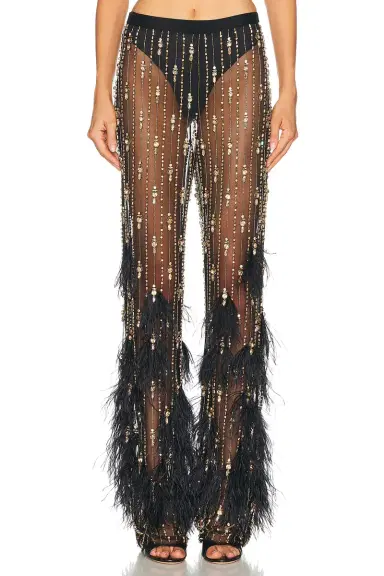 Lapointe Deco Stripe Embroidery Flare Pant | Thumbnail 2 Lapointe Deco Stripe Embroidery Flare Pant | Thumbnail 2