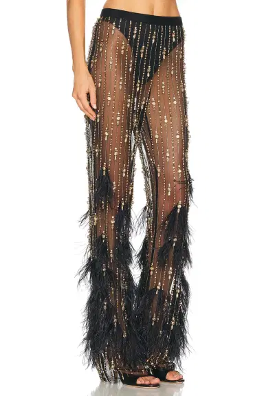 Lapointe Deco Stripe Embroidery Flare Pant | Thumbnail 3 Lapointe Deco Stripe Embroidery Flare Pant | Thumbnail 3
