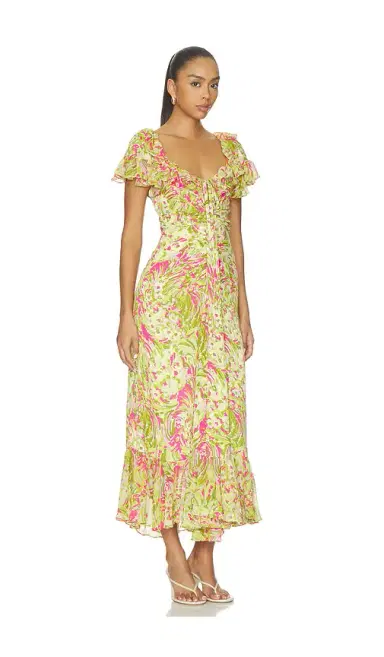Cinq à Sept Daisy Swirl Ivey Dress | Thumbnail 2