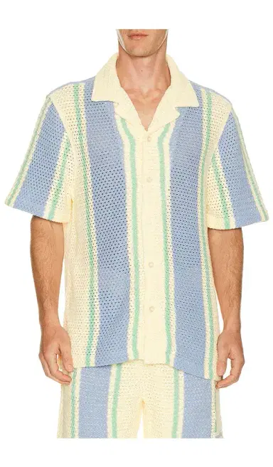 True Religion Short Sleeve Knit Stripe Shirt | Thumbnail 1