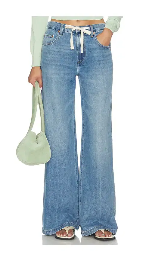PISTOLA Jadyn Low Slung Palazzo Jeans With Drawcord