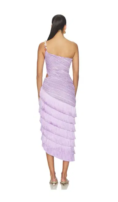 PatBo Lila Fringe Cut Out Midi Dress | Thumbnail 3 PatBo Lila Fringe Cut Out Midi Dress | Thumbnail 3