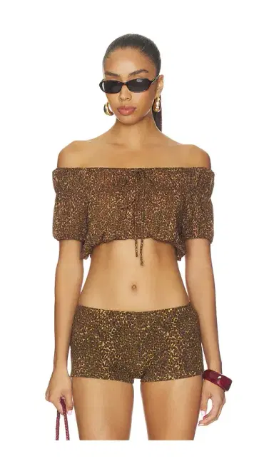 Frankies Bikinis Paulina Chiffon Blouse | Thumbnail 1 Frankies Bikinis Paulina Chiffon Blouse | Thumbnail 1