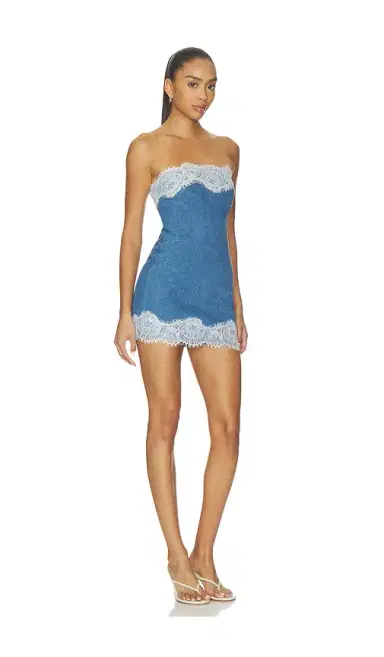 Lovers and Friends Megan Denim Mini Dress | Thumbnail 2 Lovers and Friends Megan Denim Mini Dress | Thumbnail 2