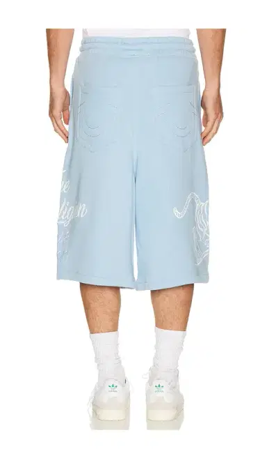 True Religion Tiger Script Mikey Fleece Shorts | Thumbnail 4 True Religion Tiger Script Mikey Fleece Shorts | Thumbnail 4