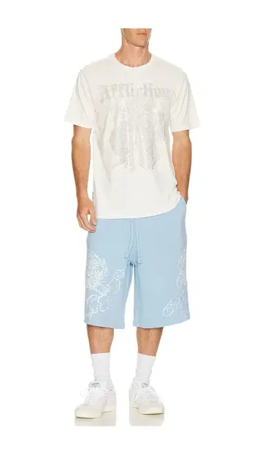 True Religion Tiger Script Mikey Fleece Shorts | Thumbnail 5 True Religion Tiger Script Mikey Fleece Shorts | Thumbnail 5